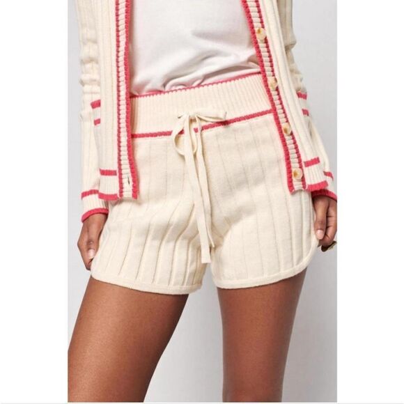 FAHERTY Game Set Sweater Short Organic Cotton Cashmere Vintage Cream Size XL - Picture 2 of 10